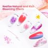 imageJODSONE 10ML Blooming Gel Nail Polish Clear Marble Nail Nail Art Accessories for Spreading Effects Floral Print Watercolor Design for Women10ml 2Pcs Blooming Gel