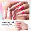 imageJODSONE 10ML Blooming Gel Nail Polish Clear Marble Nail Nail Art Accessories for Spreading Effects Floral Print Watercolor Design for Women10ml Base Top Coat Blooming Gel Set