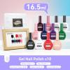 imageJODSONE 30 Colors Gel Nail Polish Set Same Color Same Bottles 6 PCS of Functional Gel Polish10ColorSame1