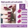 imageJODSONE 60 PCS Gel Nail Polish Kit with U V Light 55 Colors No Wipe Beautiful Colors Nail Gel Polish Base Top Coat Manicure Gifts for Salon and at Homegel color 05