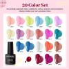 imageJODSONE 60 PCS Gel Nail Polish Kit with U V Light 55 Colors No Wipe Beautiful Colors Nail Gel Polish Base Top Coat Manicure Gifts for Salon and at Home20SET5F