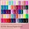imageJODSONE 60 PCS Gel Nail Polish Kit with U V Light 55 Colors No Wipe Beautiful Colors Nail Gel Polish Base Top Coat Manicure Gifts for Salon and at Home60KIT 05