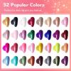 imageJODSONE Gel Nail Polish Kit with U V Light 32 Colors Gel Polish Set Soak Off Nail Kit Nail Art Salon or Home DIY Manicure Tools Gifts for Women32KIT 1G 10A