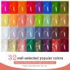 imageJODSONE Gel Nail Polish Kit with U V Light 32 Colors Gel Polish Set Soak Off Nail Kit Nail Art Salon or Home DIY Manicure Tools Gifts for Womenrainbow candy a01