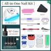 imageJODSONE Gel Nail Polish Kit with U V Light 32 Colors Gel Polish Set Soak Off Nail Kit Nail Art Salon or Home DIY Manicure Tools Gifts for Womenwith glitter color series