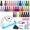 imageJODSONE Same Color Same Bottle 32 Colors Gel Nail Polish with U V Light Soak Off Glitter Base Top Matte Coat Manicure Salon Home DIY32KITSame Color1