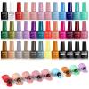 imageJODSONE Same Color Same Bottle 32 Colors Gel Nail Polish with U V Light Soak Off Glitter Base Top Matte Coat Manicure Salon Home DIY32SETSame Color1