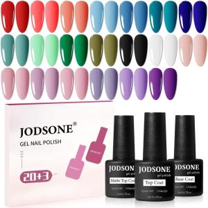 imageJODSONE Gel Nail Polish Kit with U V Light 32 Colors Gel Polish Set Soak Off Nail Kit Nail Art Salon or Home DIY Manicure Tools Gifts for Women20SET01A