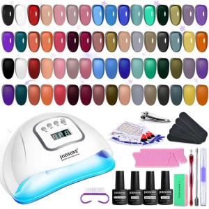 imageJODSONE Gel Nail Polish Kit with U V Light 32 Colors Gel Polish Set Soak Off Nail Kit Nail Art Salon or Home DIY Manicure Tools Gifts for Women32KITM5MJelly