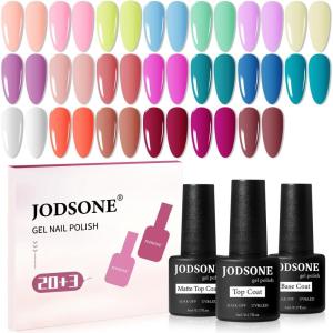 imageJODSONE Gel Nail Polish Starter Set 100 Pieces Multicolor Gel Nail Polish Nail Salon Home Use In Shine20SET5