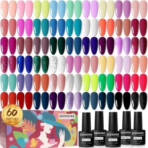 imageJODSONE Gel Nail Polish Starter Set 100 Pieces Multicolor Gel Nail Polish Nail Salon Home Use In Shine60SET 05