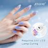 imageJODSONE 10ml 6 Colors Jelly Gel Nail Polish Set Ocean Blue Turquoise Gel Polish with Crystal Long Lasting All Seasons Need U V Lamp6colors11