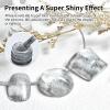 imageJODSONE 10ml Cat Eye Gel Nail Polish Glitter Silver Gel Polish with Magnet Soak Off U V Lamp Silver Shimmer Nail Art Manicure Salon DIY HomeB70