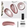 imageJODSONE 10ml Cat Eye Gel Nail Polish Set Pink Brown Collection 6 Colors for Holographic Glitter Cat Eye with Magnet at Home Salon Design Gift for Girls2477FPink Brown