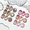 imageJODSONE 10ml Cat Eye Gel Nail Polish Set Pink Brown Collection 6 Colors for Holographic Glitter Cat Eye with Magnet at Home Salon Design Gift for Girls10ML 6Pcs 6Colors13