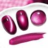 imageJODSONE 10ml Cat Eye Gel Nail Polish Set Pink Brown Collection 6 Colors for Holographic Glitter Cat Eye with Magnet at Home Salon Design Gift for Girls2716FClaret