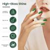 imageJODSONE 10ml Gel Nail Polish Bright Green Polish Green Color High Gloss Soak Off U V Gel Nail Manicure Salon DIY at HomeB13