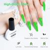 imageJODSONE 10ml Gel Nail Polish Bright Green Polish Green Color High Gloss Soak Off U V Gel Nail Manicure Salon DIY at HomeB42