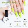 imageJODSONE 10ml Gel Nail Polish Bright Green Polish Green Color High Gloss Soak Off U V Gel Nail Manicure Salon DIY at HomeB44