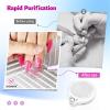 imageJODSONE 120W Nail Dust Collector Powerful Vacuum Fan Dust Collector Nail with Reusable Filter Manicure Pedicure Tool for Acrylic Nail Polishing Salon and Home UseWhite