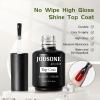 imageJODSONE 15ML Nail Primer Base Coat Top Coat Glossy Quick Drying Durable DIY Nail Art Design Long Lasting Gift15MLBTGR