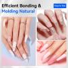 imageJODSONE 15ml Nail Glue Gel 5 in 1 for Nail Tips Long Lasting Extension Glue for Clear Nail Tips and Clear Press on Nails Nail Repair Treatment Salon Art DIY at Home Need U V Light Cured165ml nail glue