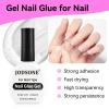 imageJODSONE 15ml Nail Glue Gel 5 in 1 for Nail Tips Long Lasting Extension Glue for Clear Nail Tips and Clear Press on Nails Nail Repair Treatment Salon Art DIY at Home Need U V Light CuredClear