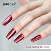 imageJODSONE 165ml Red Cat Eye Gel Nail PolishGlitter Burgundy Red Cat Eye Magnetic Reflective Translucent Need U V Curing at Home Salon Design