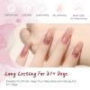 imageJODSONE 2 Bottles of Top Coat Base Coat Set No Wipe Foundation Combination Bright Surface At Home DIY Nail Salon Girl Gift2 Pcs 15mlBT