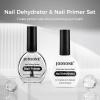 imageJODSONE 2 Bottles of Top Coat Base Coat Set No Wipe Foundation Combination Bright Surface At Home DIY Nail Salon Girl Gift2PCS165MLDP