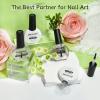 imageJODSONE 2 Bottles of Top Coat Base Coat Set No Wipe Foundation Combination Bright Surface At Home DIY Nail Salon Girl Gift4 Pcs 10mlDPBT