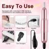 imageJODSONE 20000 RPM Portable Nail Drill Multifunctional Low Noise with LED Display Rechargeable Professional Nail Drill for Home Nail Salon PinkRose Gold