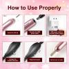 imageJODSONE 20000 RPM Portable Nail Drill Multifunctional Low Noise with LED Display Rechargeable Professional Nail Drill for Home Nail Salon PinkRose Gold