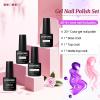 imageJODSONE 23PCS Gel Nail Polish Set 20 translucent Jelly Color Natural and Elegant Long Lasting Suitable for Home and Salon20color set 10