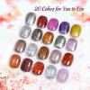 imageJODSONE 23PCS Gel Nail Polish Set 20 translucent Jelly Color Natural and Elegant Long Lasting Suitable for Home and Salon20color set 12