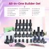 imageJODSONE 23PCS Gel Nail Polish Set 20 translucent Jelly Color Natural and Elegant Long Lasting Suitable for Home and Salon20colorBGkit