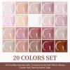 imageJODSONE 23PCS Gel Nail Polish Set 20 translucent Jelly Color Natural and Elegant Long Lasting Suitable for Home and Salon20colorJellyset
