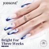 imageJODSONE 2pcs Metallic Nail Art Gel Liner Gold Mirror Chrome and Silvery 3D Effect Gel Nail Polish Thin Brush Metal Painted DIY at Home Salon Quality Gift for WomenLB10Dark Blue