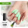 imageJODSONE 3Pcs 10ml Top and Base Coat Nail Glue Gel Set No Wipe for Long Lasting Manicures Nail Glue Gel for Securely Attaching False Nails and Decorations Requires U V Lamp Curing2 Pcs 10mlBT
