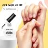 imageJODSONE 3Pcs 10ml Top and Base Coat Nail Glue Gel Set No Wipe for Long Lasting Manicures Nail Glue Gel for Securely Attaching False Nails and Decorations Requires U V Lamp Curing10MLBTNG