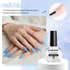 imageJODSONE 3Pcs 10ml Top and Base Coat Nail Glue Gel Set No Wipe for Long Lasting Manicures Nail Glue Gel for Securely Attaching False Nails and Decorations Requires U V Lamp Curing10MLBTP