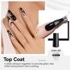 imageJODSONE 3Pcs 10ml Top and Base Coat Nail Glue Gel Set No Wipe for Long Lasting Manicures Nail Glue Gel for Securely Attaching False Nails and Decorations Requires U V Lamp CuringBeige