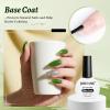 imageJODSONE 3Pcs 10ml Top and Base Coat Nail Glue Gel Set No Wipe for Long Lasting Manicures Nail Glue Gel for Securely Attaching False Nails and Decorations Requires U V Lamp Curing10MLBTBG