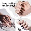 imageJODSONE 3Pcs 10ml Top and Base Coat Nail Glue Gel Set No Wipe for Long Lasting Manicures Nail Glue Gel for Securely Attaching False Nails and Decorations Requires U V Lamp CuringBeige