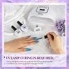 imageJODSONE 3Pcs 10ml Top and Base Coat Nail Glue Gel Set No Wipe for Long Lasting Manicures Nail Glue Gel for Securely Attaching False Nails and Decorations Requires U V Lamp Curing10MLBTM