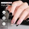 imageJODSONE Art Gel Liner Set 10 Colors Black Red Blue Need U V Lamp Cured with Thin Brush Gift for Girls at Home Salon DesignBlack