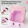 imageJODSONE Gel U V LED Nail Lamp 120W U V Light for Gel Nails with 45 PCS LED Beads Nail Light with Automatic Sensor Suitable for Home and SalonPink
