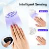 imageJODSONE Mini Cordless U V LED Nail Lamp Portable Rechargeable for Gel Nails Auto Sensor LED Nail Lamp White