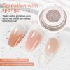 imageJODSONE Pat Painting Gel Nail Polish 6 PCS Gradient Design with 50 PCS Soft Nail Sponges ampamp Grabbing Pen Gradient Blush Effect Nail Art Gel Paint for Manicure Salon6ColorPPG1