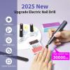 imageJODSONE Professional Electric Nail Drill 20000RPM Low Noise Work efficiently with 6 Replacement Drills for Salon and Home UseDark Grey